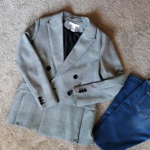 Plaid, double breasted, Blazer